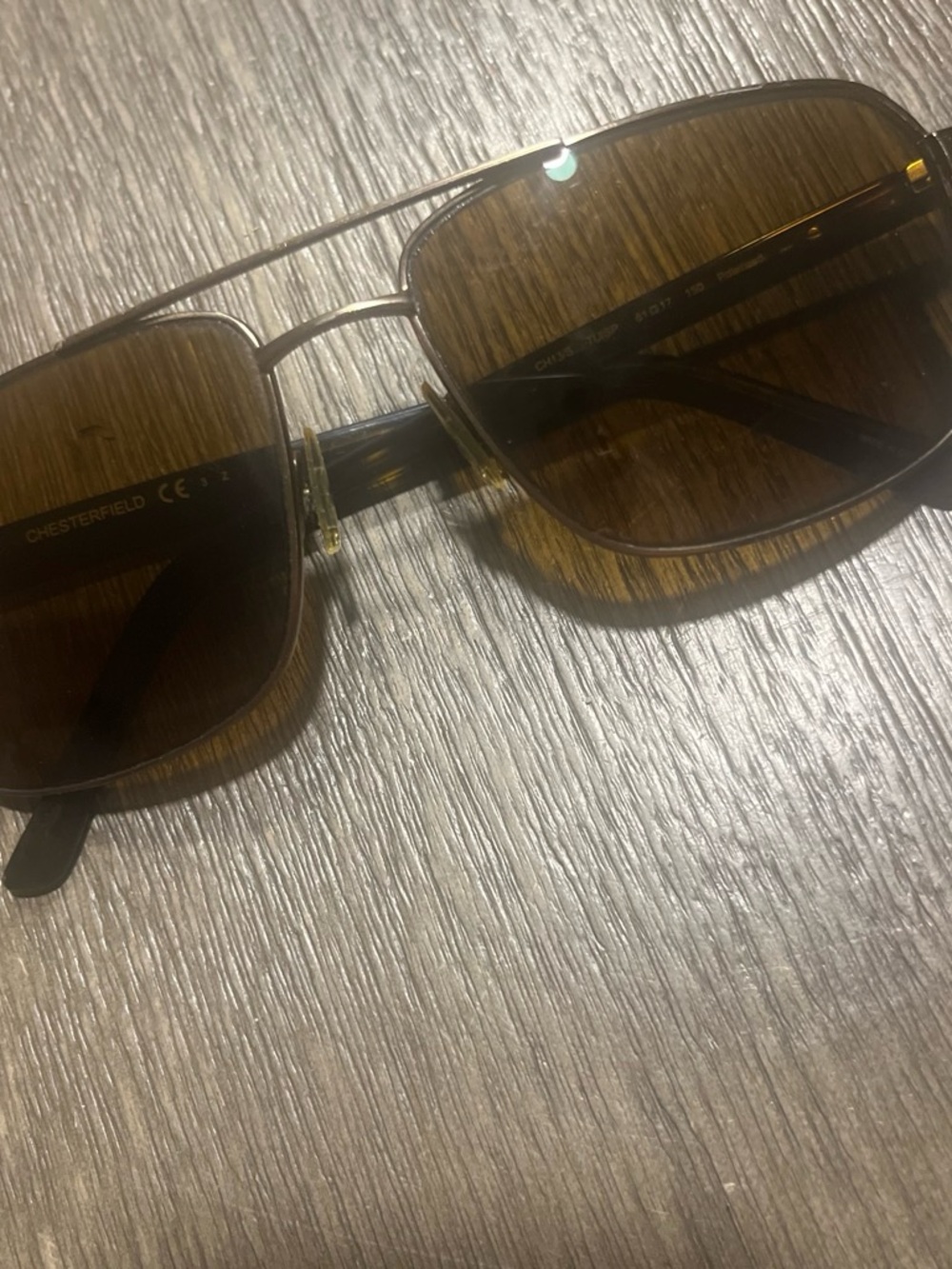 Chesterfield Brown Square Men's Sunglasses - Metal Frame